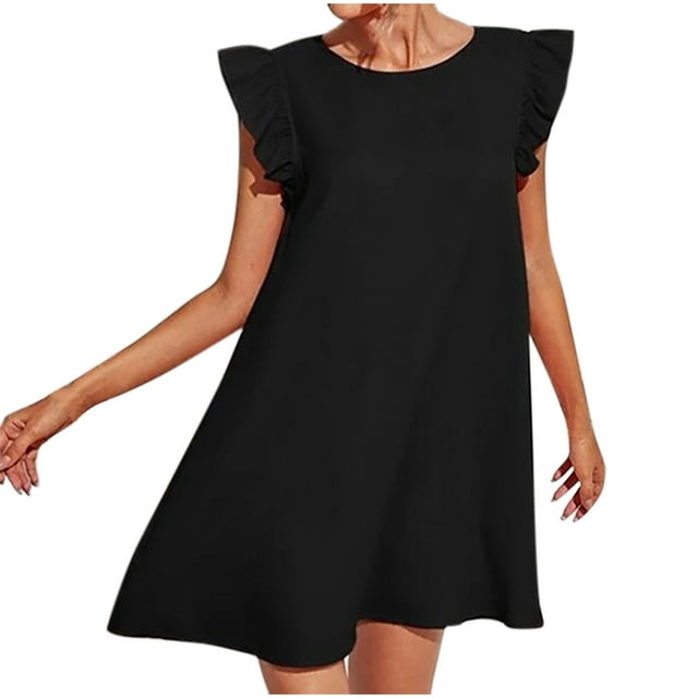 Tnhcen Robe Polyvalente de Maternité à Fleurs à Manches Courtes et Col Rond pour Femme / Coupe Amincissante / P-3TG / Tenue de Détente de Grossesse