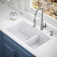 thumbnail image 2 of Karran Qu-711 Undermount Quartz/Granite Composite Kitchen Sink 32 In. 60/40 Double Bowl In White, 2 of 5