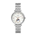 thumbnail image 2 of Fossil Women's Jacqueline Quartz Stainless Steel Multifunction Moonphase Watch, Color: Silver (Model: ES5164), 2 of 15