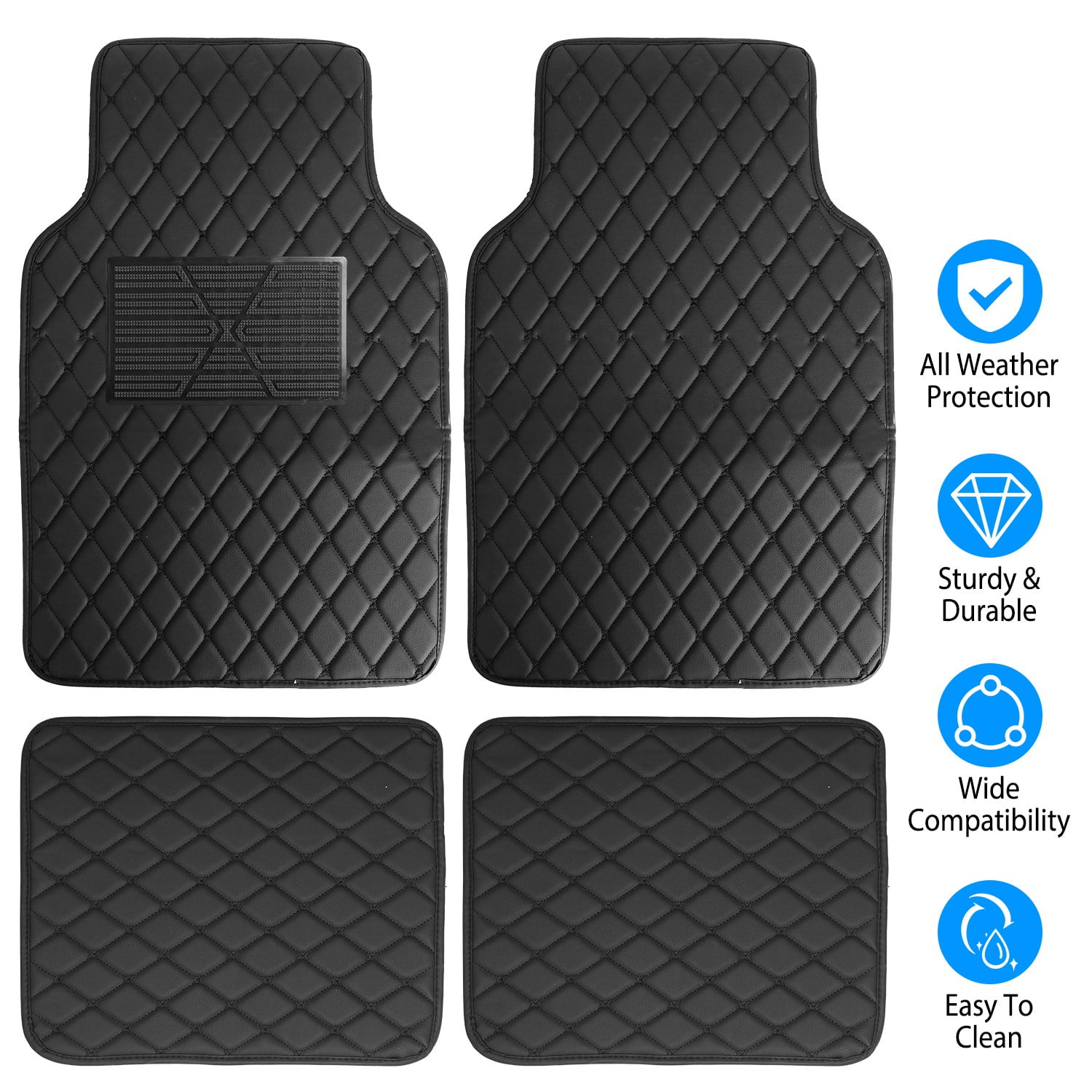 iMounTEK Automotive Car Floor Mats Auto Carpet Front Rear Liner Pads