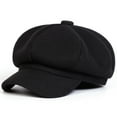 thumbnail image 3 of Sombrero Gorra vaquera vintage estilo repartidor de periódicos para mujer, de 8 paneles, plana, con visera, estilo boina, 1 unidad【A】 Rkxzt, 3 of 9