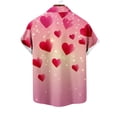thumbnail image 4 of ZCFZJW Mens Valentines Day Holiday T-Shirts Big and Tall Regular Fit Casual Short Sleeve Button Down Heart Graphic Tees Tops Trendy Comfy Beach Hawaiian Vacation Shirts with Pocket Multicolor#01 L, 4 of 4