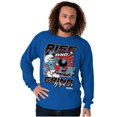 thumbnail image 5 of The Smurfs Kanji Rise and Grind Men's Long Sleeve Tee T Shirt Brisco Brands S, 5 of 6