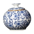 thumbnail image 3 of Tarros de jengibre tradicionales de estilo chinoiserie, tarro de porcelana antiguo, bote para té, versátil Estilo A, 3 of 9
