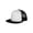 White/Black, variant on Top Headwear Trucker Flat Bill Snapback Cap - White/Black