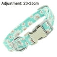 thumbnail image 2 of Collar para perro Dinheiro con hebilla de metal, collar ajustable con estampado floral Paisley verde, 2 of 5