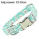 thumbnail image 2 of Collar para perros Dinheiro con hebilla de metal, collar ajustable con estampado floral Paisley verde, 2 of 5