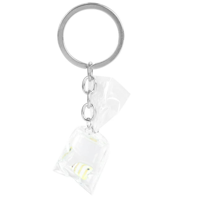 Resin Key Chain Tropical Fish Pendant Key Ring Fish Water Bag Charm Bag Decor