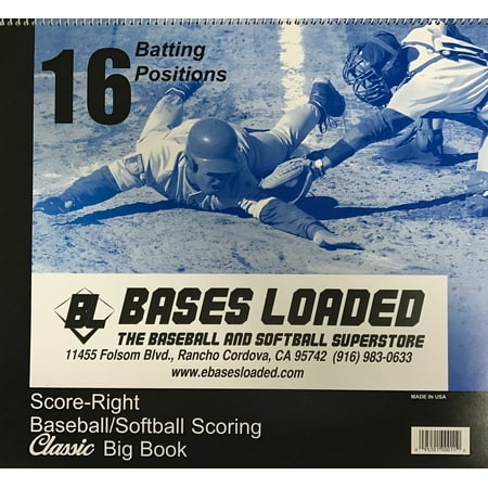 Score-Right Standard Scorebooks 16 Position Scorebook for Baseball/Softball, 16 Player Baseball or Softball Scorebook By Score Right from