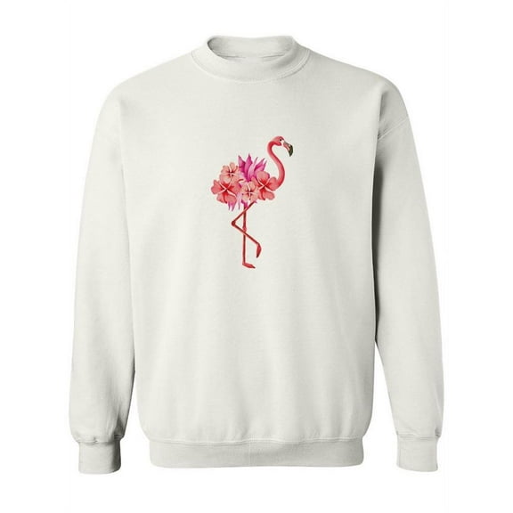 Flamingo Made Of Flowers Sweatshirt Women -SPIdeals Designs, Female 4X-Large