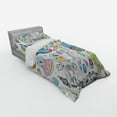 thumbnail image 3 of Ambesonne Cartoon Bedding Set 4 Pcs, Space Rocket, Queen, Multicolor, 3 of 3