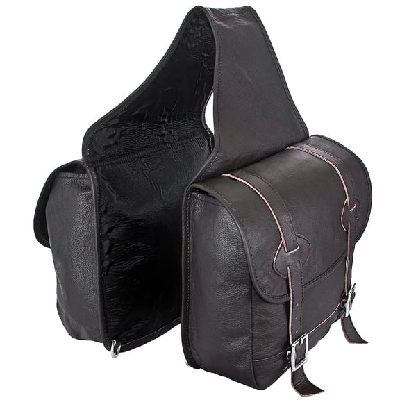 Leather Horse Saddle Bag Leather Chap For Trail Hilason