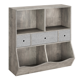 thumbnail image 4 of Yeshouse Organizador de juguetes grande para niños con 7 compartimentos, estantería de madera de 3 niveles y 3 cajones, ideal para sala de juegos, pasillo o escuela, 4 of 7