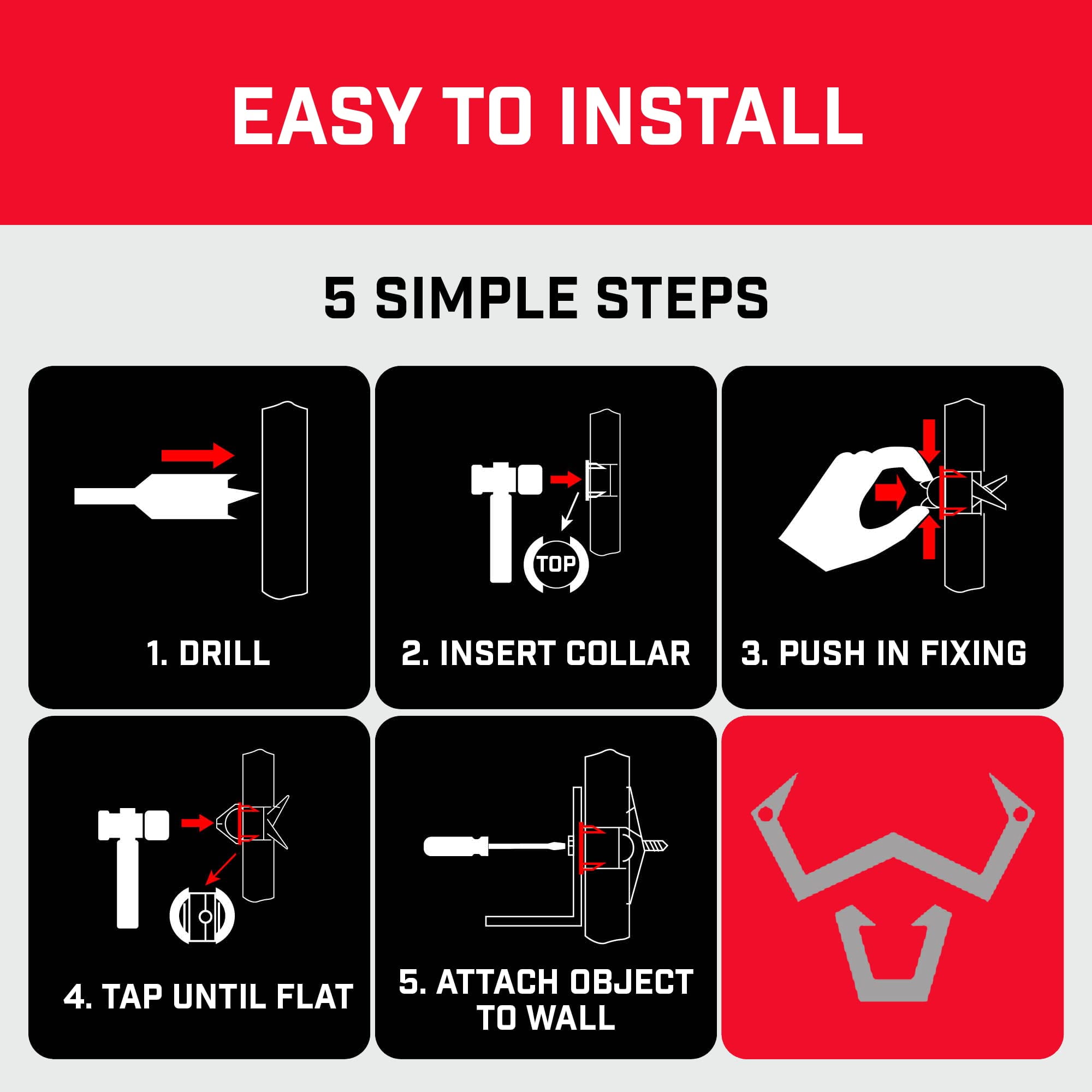 Universal Heavy Duty Drywall Anchors - 96 Pack, Holds up to 255lbs, Heavy Duty Wall Anchors for Drywall for Stud & Hollow Cavity with Screws Kit