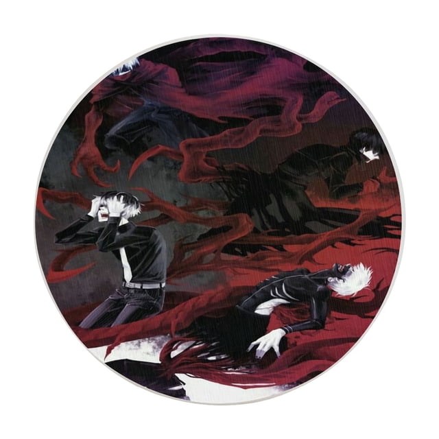 Posavasos de tierra de diatomeas absorbente de Tokyo Ghoul, el aislamiento antideslizante de tierra de diatomeas sin olor protege la superficie de la mesa contra daños Talla única