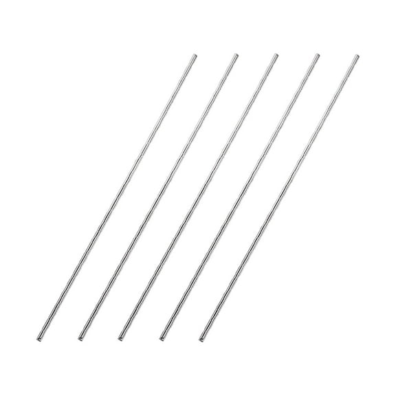 1.5mm x 100mm 304 Stainless Steel Solid Round Rod for DIY Craft - 5Pcs