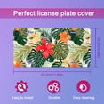 thumbnail image 3 of Smoaffly Summer Tropical Palm Leaf Flowers License Plate Decorative Car Front License Plates Cover, Vanity Tag, Metal Car Plate, Aluminum Novelty License Plate New Car Gift for Men/Women,6 X 12 Inch, 3 of 5