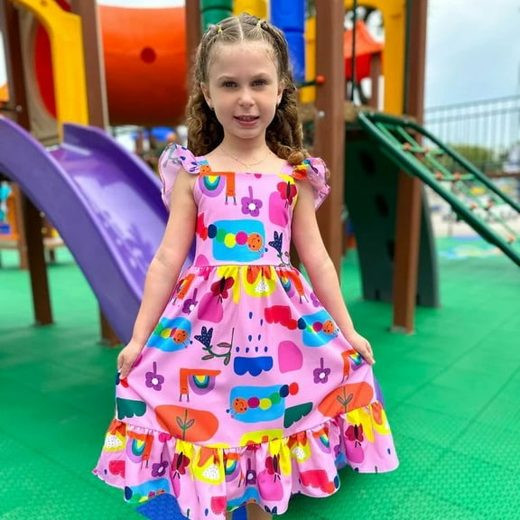 Centipede Pink Dress for Girls, Ages 2-8 – Cute and Comfortable, Ideal for Any Occasion