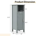 thumbnail image 4 of Giantex Bathroom Floor Cabinet, Free Standing Side Storage Cabinet with Single Door & Adjustable Inner Shelf, Equipped with Anti-toppling Fitting, 12 x 12 x 31.5 inches (Gray), 4 of 7