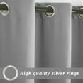 thumbnail image 5 of (2 Panel) SHANNA Outdoor Curtains for Patio Waterproof Cabana Grommet Curtain Panels, Gray, 52 x 84 inch, Set of 2, 5 of 16