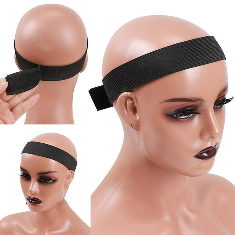Decor Store 2.5/3/3.5/4cm Wig Band Fastener Tape Design Adjustable Black  Wig Elastic Head Edges Grip Band for Women 