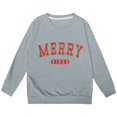 thumbnail image 3 of Boys Long Sleeve Crewneck Letter Print Sweatshirt Soft Casual Pullover Top For Kids Fall Winter Holiday Outfit, 3 of 3