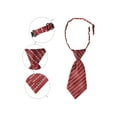 thumbnail image 3 of INSPIRE CHIC Cute Uniform Tie Pre-tied Striped Short Ties for Women School Casual Red White Mixed One Size, 3 of 6