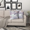 thumbnail image 5 of Ocean Coral Pillow Covers 20x20 Inch Nautical Coastal Throw Pillows Set of 2 Beach Seashell Starfish Pillow Case Soft Cotton Square Cushion Covers for Home Couch Sofa Patio Bedroom, Purple, 5 of 6