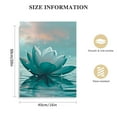 thumbnail image 2 of JRXY  Teal Water Lily Wall Art, Abstract Boho Floral on Teal Ocean Canvas Wall Art, Fantasy Zen Spa Art Wall Art for Living Room Bedroom Bathroom Home Decor Ready to Hanging 16x20 in, 2 of 5