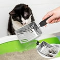 thumbnail image 3 of OAZOUF Stainless Steel Cat Litter Scoop with Holes: Heavy Duty Rust Proof Metal Scooper with Ergonomic Handle for Clumping Litter, 3 of 9