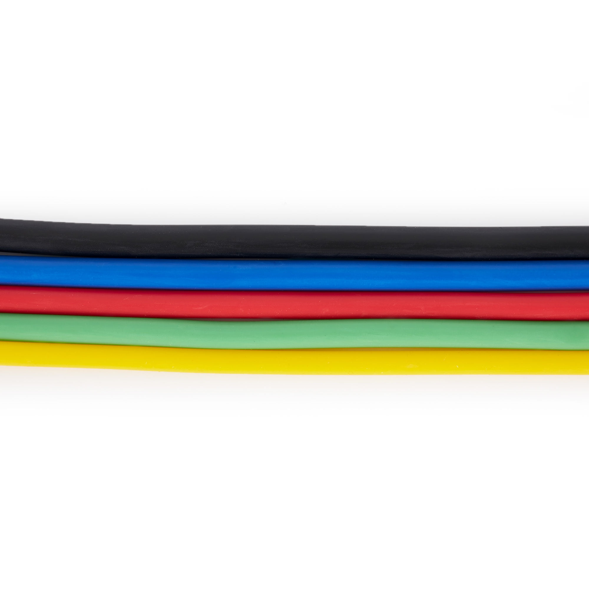 HolaHatha Resistance Band 110lb Maximum Workout Set w/ 5 Bands & 2 Handles