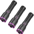 thumbnail image 2 of Black Light Flashlight 2000 Lumens High Power with Charging Cable, New Rechargeable Blood Tracking UV Flashlight for Night Hunting (3Pcs), 2 of 8