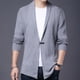 thumbnail image 2 of Gibobby Sueter Cardigan Casual Suéter Cárdigan para Hombre Bolsillos Casuales Ajustado Cuello en V Suéteres de Punto Abotonados(Gris,XG), 2 of 5