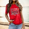 thumbnail image 2 of Shadoumai Womens Valentines T-Shirt Print Graphic Tees Cute Love Heart Shirts Casual Short Sleeve, 2 of 5