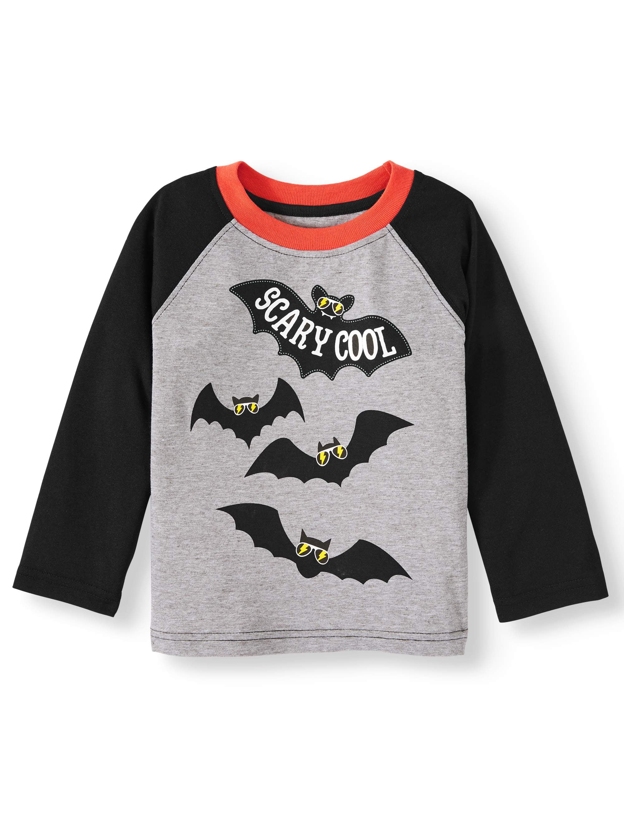 Halloween Long Sleeve Raglan Graphic Tees (Toddler Boys)