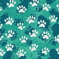 thumbnail image 6 of HAOXIT  Teal Dog Paw Print Table Cloth,Green Doodle Paw Round Tablecloth  Decorative Fabric Table Cover for Dining Table, Buffet Parties 38-42, 6 of 8