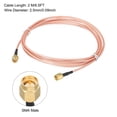 thumbnail image 2 of Cables coaxiales RG316 SMA macho a SMA macho de baja pérdida 6.5FT Naranja 1Pcs, 2 of 7