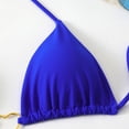 thumbnail image 4 of Staron Women's High Waisted Bikini Set Adjustable Drawstring Push Up Swimsuit Two Piece Beach Vacation Casual, Blue M, 4 of 6