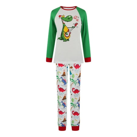 

Christmas Gifts Family Suit Parents Child Holiday Pajamas Winter Long Sleeve Trouser Home Sets Polyester White S
