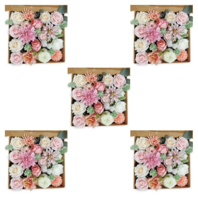 Youkk Transform Space Elegant Artificial Flower Arrangements Wide Application pink LH002 5Set