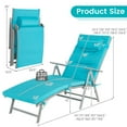 thumbnail image 5 of Spaco Outdoor Chaise Lounge, Outdoor Lounge Chair,Folding Chaise Lounge Chair Outdoor Reclining Chair for Backyard-Tuiquoise, 5 of 8