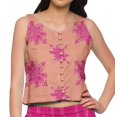 thumbnail image 4 of Moomaya Printed Crop Top Palazzo Sets Cotton Slub Women Ethnic Wear Plus Size, 4 of 5
