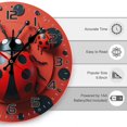 thumbnail image 3 of Red Beetle Dot Wall Clock 10 Inch Silent Non Ticking Round Clock Decoration for Living Room Kitchen Bedroom Bathroom Office Classroom, 3 of 9