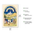 thumbnail image 2 of August: Château d'Étampes - Book of Hours (Très Riches Heures) - Vintage Illuminated Manuscript by Limbourg Brothers c.1400s - Master Art Print (Unframed) 13in x 19in, 2 of 4