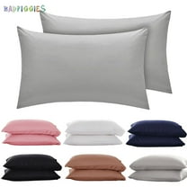 BadPiggies Set of 2 High Quality Pillowcase Ultra Soft Bed Pillow Covers Set with Envelope Closure for Hair and Skin (Gray)