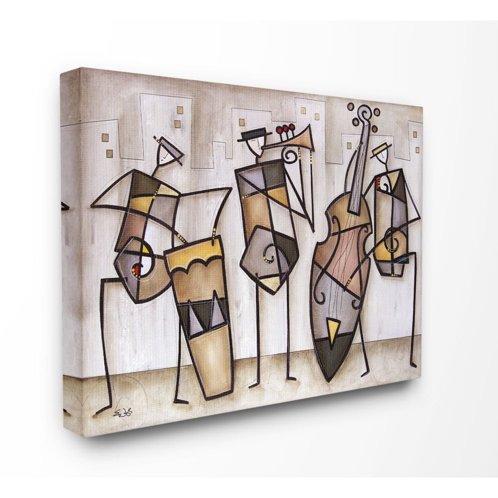 Stupell Industries Musical Trio Abstract Modern Painting Canvas Wall Art by Eric Waugh