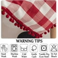 thumbnail image 5 of Flowpartex Christmas Buffalo Plaid Table Cloth for Rectangle Tables with Tassel Red and White Rustic Linen Textured Farmhouse Burlap Table Cover for Kitchen Dining Tabletop Decoration,84"Lx 60"W, 5 of 5