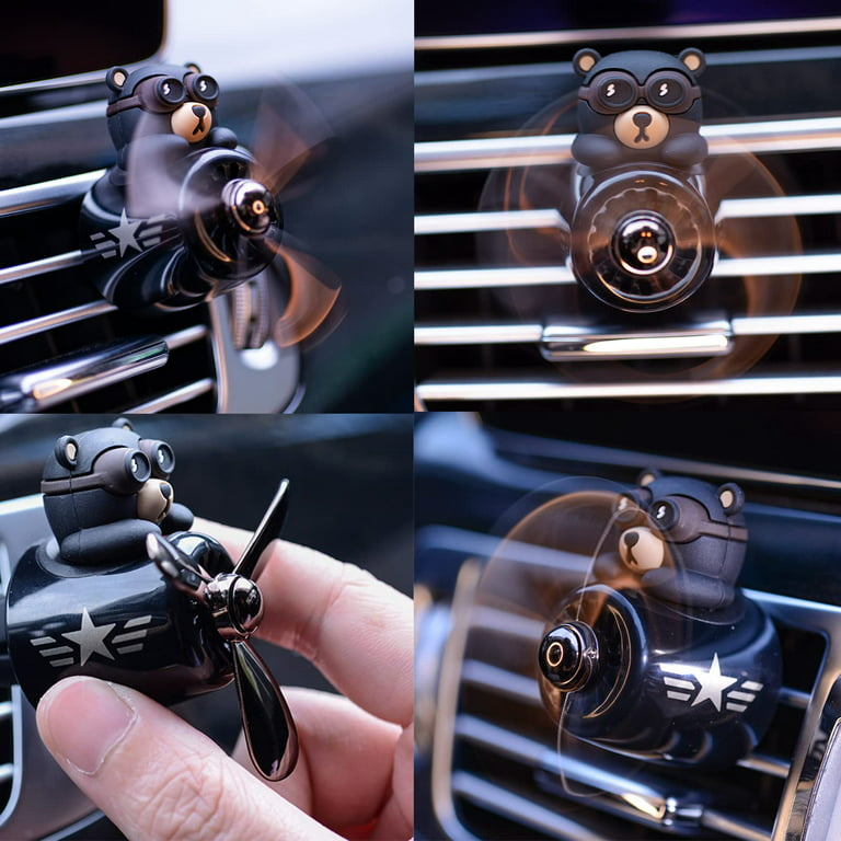  Car Air Fresheners Vent Clips - Cute Accessories Bear Pilot Car  Aromatherapy Diffuser Air Outlet