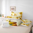 thumbnail image 6 of jejeloiu Letter K Monogrammed Bedding Comforter Set 7-Piece,Rustic Flower Print King Bedding Sets,Retro Yellow Sunflower Bed Sheets For Child,Microfiber Room Decorative Reversible, 6 of 8
