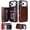 Brown, variant on Kryonix for iPhone 17 Pro Max Wallet Case with Card Holder, PU Leather Kickstand Card Slots Case, Double Magnetic Clasp and Durable Shockproof Cover,Black/Pink/Blue